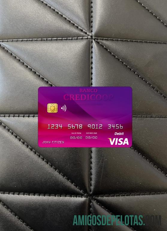 Argentina Banco Credicoop Visa Cartão Photolook Frente exemplo